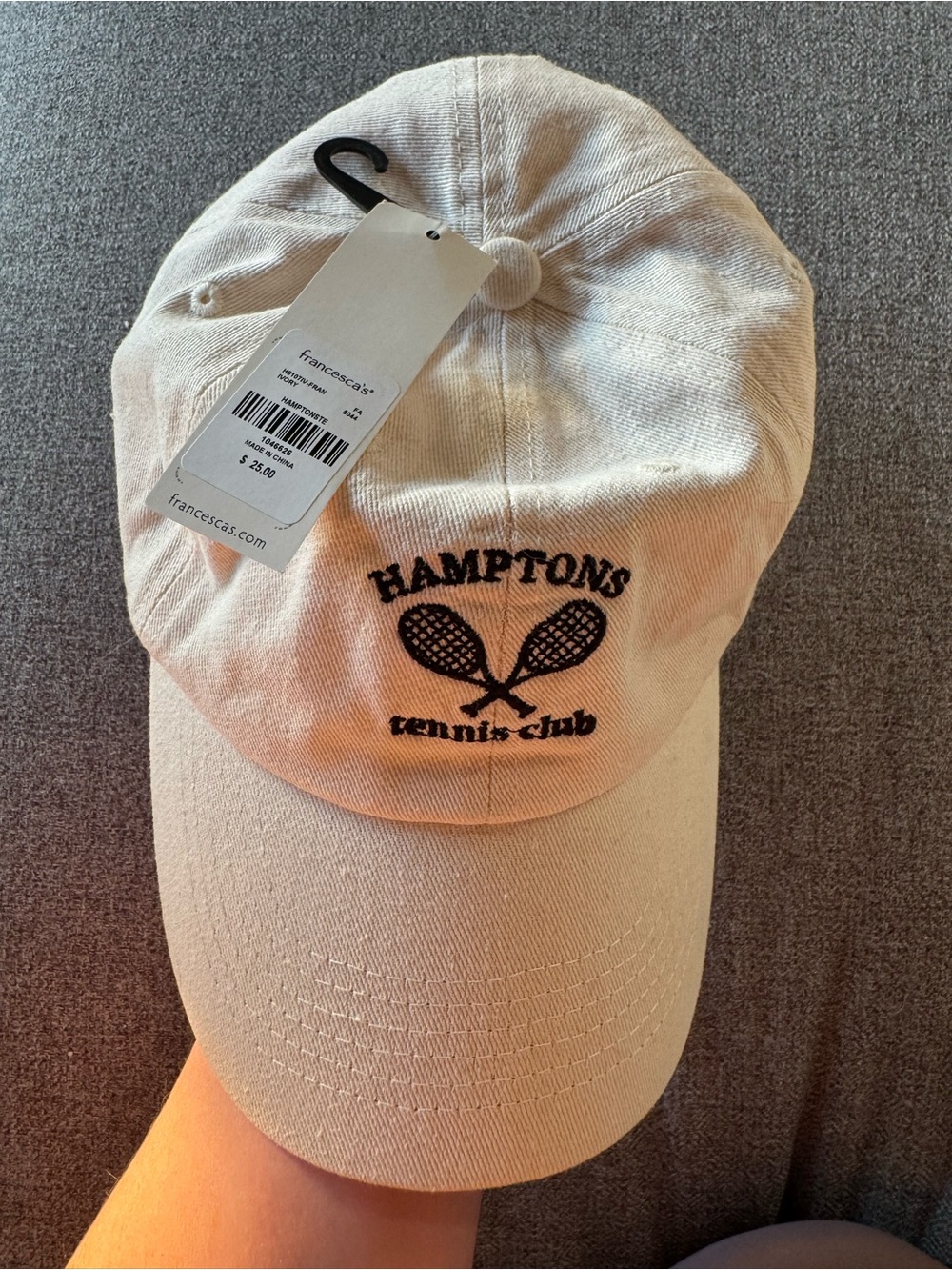 Francesca's Collections Beige 'Hamptons Tennis Club' Embroidered Cap - Picture 3 of 3